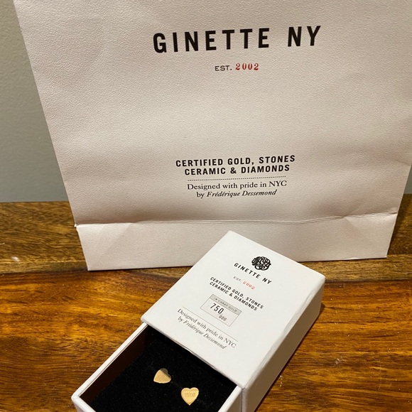Ginette NY Be Mine earrings in 18K rose gold - Picture 3 of 5